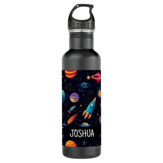 Boys Außenraumrakete Wasserflasche Edelstahlflasche (Vorderseite)