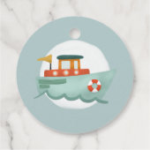 Boys Baby Dusche Nautical Blue Vielen Dank Geschenkanhänger (Rückseite)