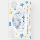 Boys Baby Elephant Baby Dusche Banner (Vertikal)