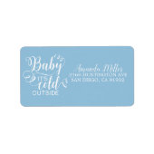 Boys Baby It's Cold Outside Address Label Adressaufkleber (Vorne)