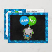 Boys Baby Roboter Vielen Dank Karten Postkarten 07 (Vorne/Hinten)