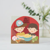 Boys Backyard Campout Geburtstag Einladungen (Stehend Vorderseite)