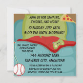 Boys Backyard Campout Geburtstag Einladungen (Rückseite)