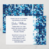 Boys Baptism Baby Dedication First Heilige Kommuni Einladung (Vorne/Hinten)