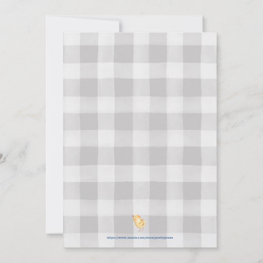 Boys Barnyard Erster Geburtstag Einladung (Rückseite)