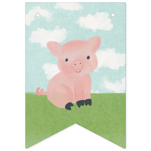 Boys Barnyard Farm Animans Geburtstag Wimpelkette (Erste Fahne)