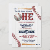 Boys Baseball 1. Geburtstag Einladung (Vorderseite)