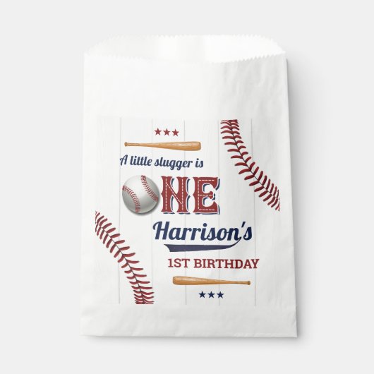 Boys Baseball 1. Geburtstag Geschenktütchen (Vorderseite)