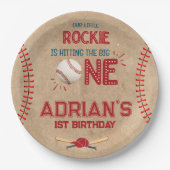 Boys Baseball 1. Geburtstag Pappteller (Vorderseite)