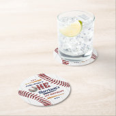 Boys Baseball 1. Geburtstag Runder Pappuntersetzer (Vor Ort)