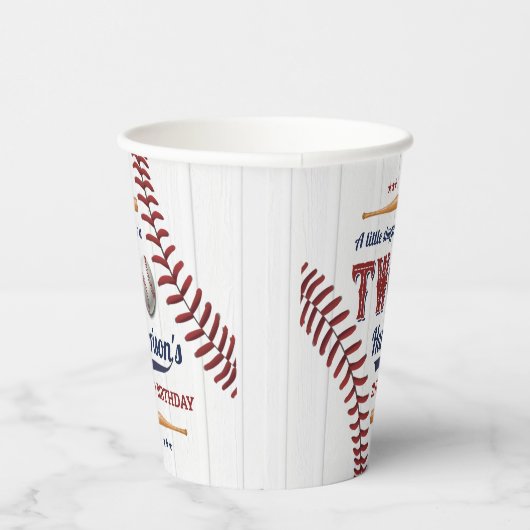 Boys Baseball 2. Geburtstag Pappbecher (Rechts)