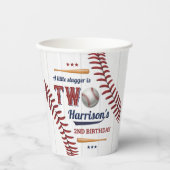 Boys Baseball 2. Geburtstag Pappbecher (Vorderseite)