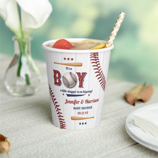 Boys Baseball Baby Dusche Pappbecher (In Situ)