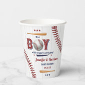 Boys Baseball Baby Dusche Pappbecher (Rückseite)