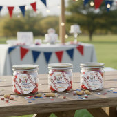 Boys Baseball Baby Dusche Runder Aufkleber