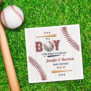 Boys Baseball Baby Dusche Serviette