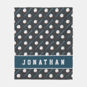 Boys Baseball Bat & Ball Sport Maskuline Kinder Na Fleecedecke (Vorderseite)