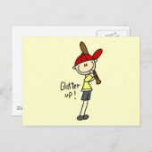 Boys Baseball Batter Up Tshirts und Geschenke Postkarte (Vorne/Hinten)