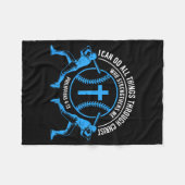 Boys Baseball Christian-shirt Softball I Can Do Al Fleecedecke (Vorderseite (Horizontal))