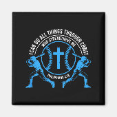 Boys Baseball Christian-shirt Softball I Can Do Al Magnet (Vorne)