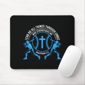 Boys Baseball Christian-shirt Softball I Can Do Al Mousepad (Mit Mouse)