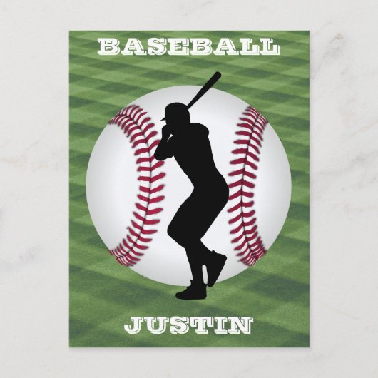 Boys Baseball Custom Postkarte (Vorderseite)