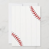 Boys Baseball Einladung zum 1. Geburtstag (Rückseite)