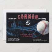 Boys Baseball Einladung zum Geburtstag (Vorderseite)