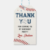 Boys Baseball Geburtstag Danke Geschenkanhänger (Vorderseite)