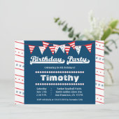 Boys Baseball Geburtstagsfeier Einladung (Stehend Vorderseite)