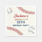 Boys Baseball Geburtstagsparty Napkins Serviette (Vorderseite)