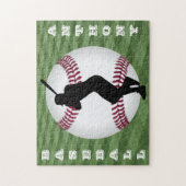 Boys Baseball Puzzle mit seinem Namen! (Vertikal)