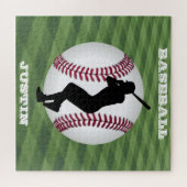 Boys Baseball Puzzle mit seinem Namen! (Horizontal)