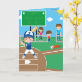 Boys Baseball Secret Message Happy Birthday Karte (Gelbe Blume)