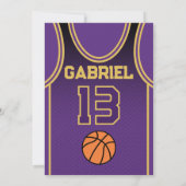 Boys Basketball 13 Geburtstagsparty Einladung (Rückseite)