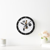 Boys Basketball Spieler Star Athletin Name & Numme Runde Wanduhr (Zuhause)