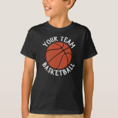 Boys Basketball Team, Spielername und Jersey Numme T-Shirt (Vorderseite)