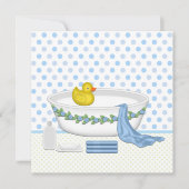 Boys Bath Time Baby Dusche Einladung (Vorderseite)