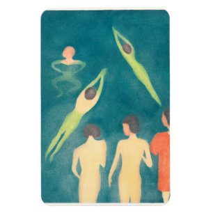 Boys Bathing 1896 by Edvard Munch Magnet