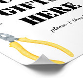 Boys Bau Dump Geschenke hier Unterschreiben Poster (Ecke)