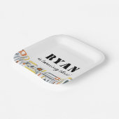 Boys Baumeister Geburtstag Pappteller (Gewinkelt)