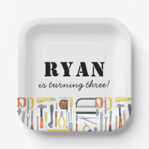 Boys Baumeister Geburtstag Pappteller