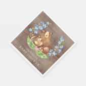 Boys Bear Baby Duschpapier Napkins Serviette (Ecke)