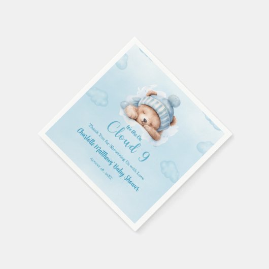 Boys Bear Bear Cloud Nine 9 Babydusche Serviette (Ecke)