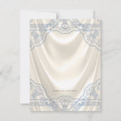 Boys Beige Elfenbein und Blaue Taufe Christening Einladung (Rückseite)