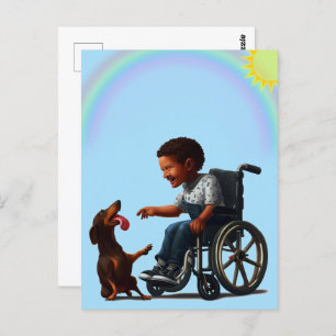 Boys Best Friend Dackel Postcard Postkarte