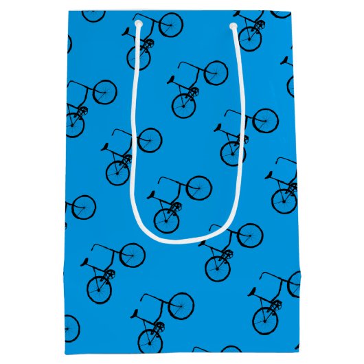 Boys Bike Pattern Mittlere Geschenktüte (Rückseite)