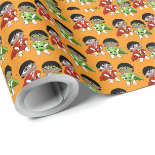Boys Birthday Action Hero Geschenkpapier