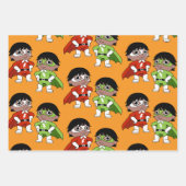 Boys Birthday Action Hero Geschenkpapier Set (Vorderseite 3)