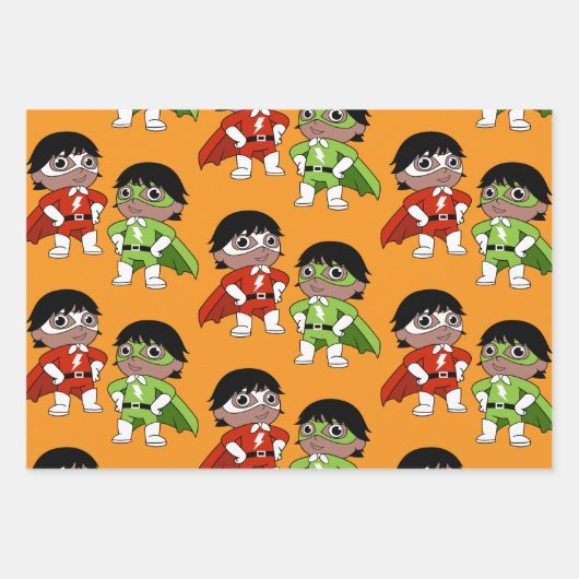 Boys Birthday Action Hero Geschenkpapier Set (Vorderseite 3)